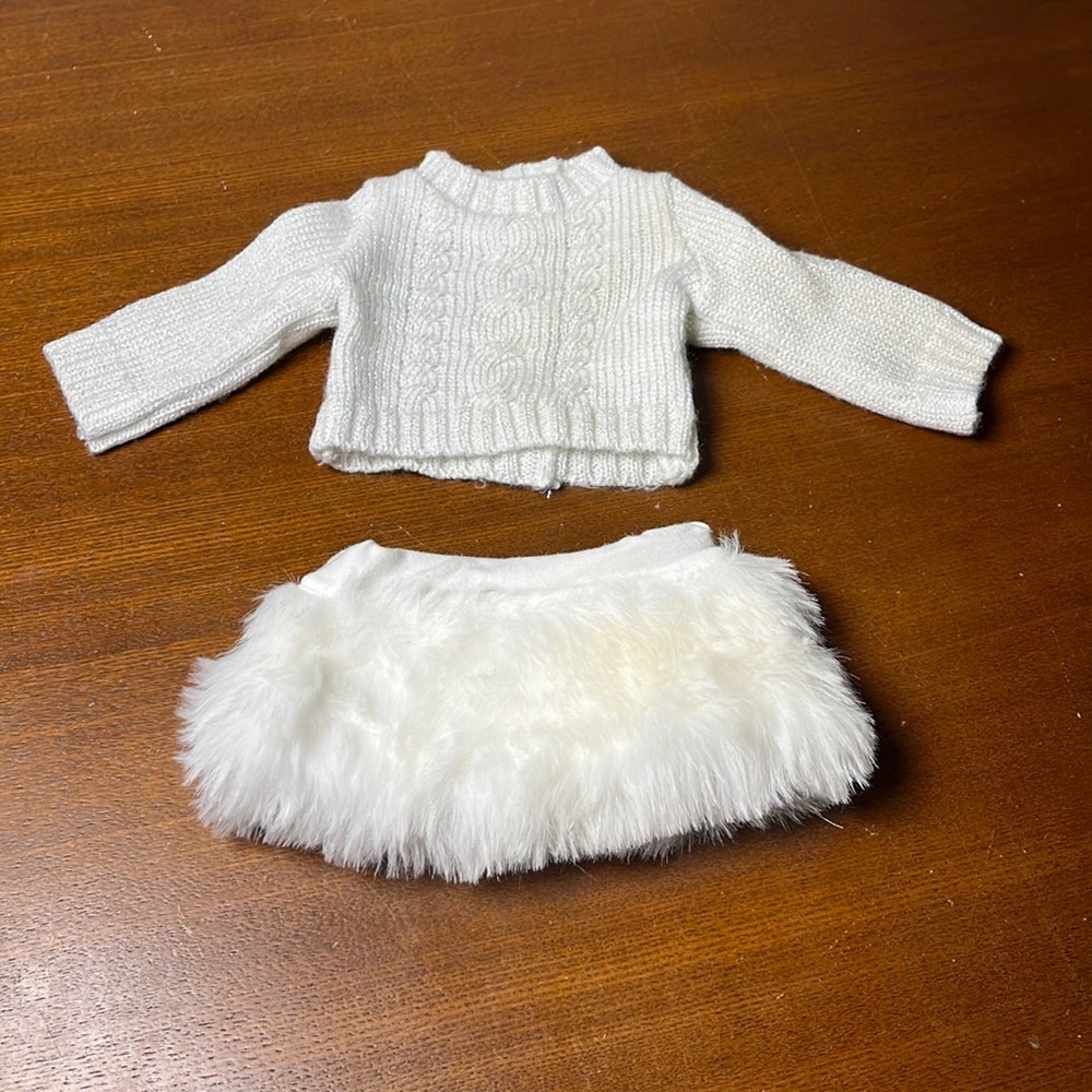 American Girl Doll sweater and skirt